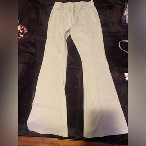 Elastic waist flare jeans size large